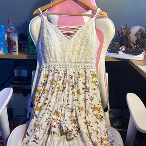 Long dress with shorts underneath. Size medium